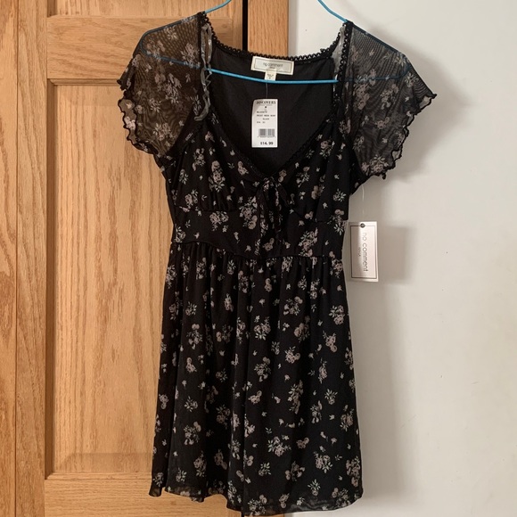 No Comment Ny La Pants - Black Floral Romper